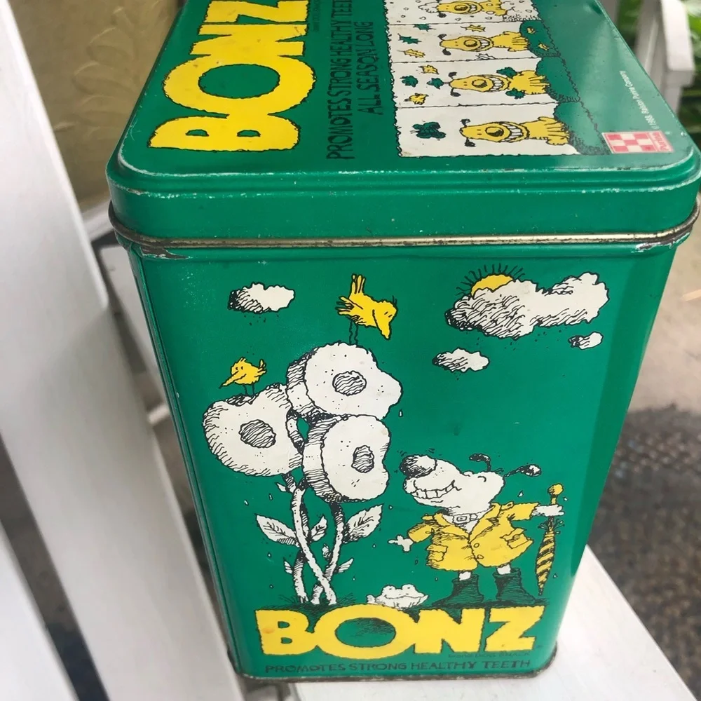 Vintage BONZ Tin Canister 1988